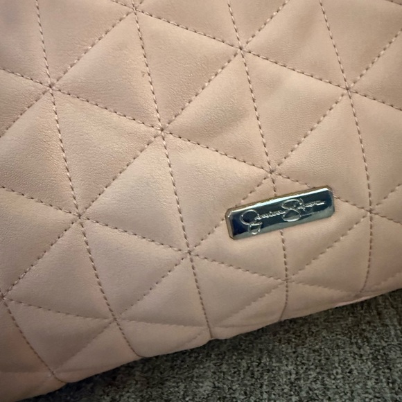 Jessica Simpson Elegant Pink Quilted Tote Bag - Picture 5 of 9
